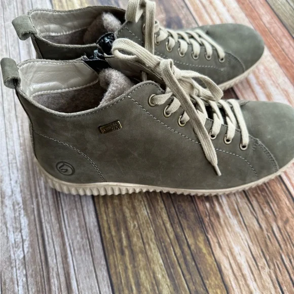 Remonte by Rieker Green Leather Dorndof Liv Side Zip Booties Women's Size 40 - Picture 3 of 6